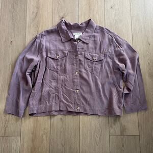 Coldwater Creek Women’s Lavender Tencel Jacket Size XL